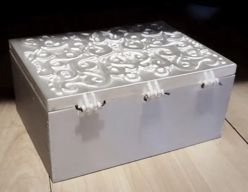 Hộp lưu trữ trang trí với họa tiết filigree tinh xảo - Image 2