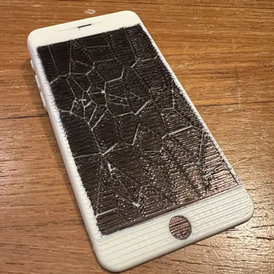 Giá đỡ cửa hình iPhone 6 với màn hình vỡ