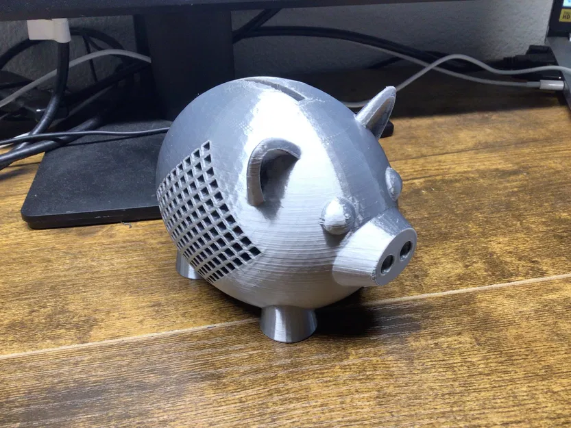 Tiết kiệm tiền xu với heo đất có lỗ nhìn bên hông - Image 1