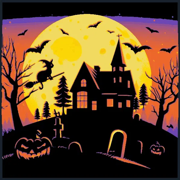 Đêm Halloween 2 - Tranh sợi filament của Hueforge - Image 2