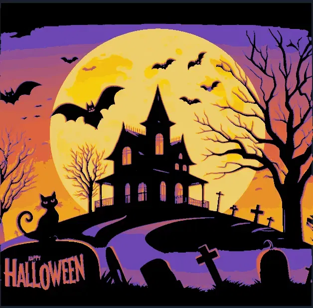 Đêm Halloween - Tác phẩm nghệ thuật từ filament - Image 2