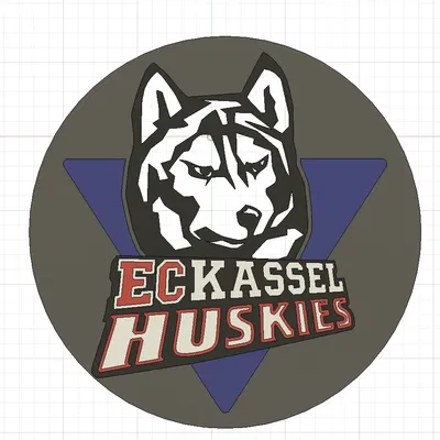 Móc khóa biểu tượng Kassel Huskies màu sắc