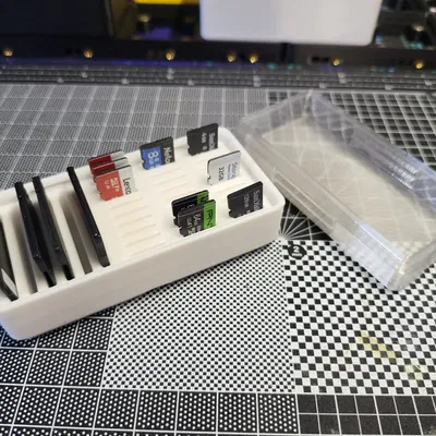 Hộp đựng thẻ nhớ microSD Gridfinity 1x2 cho 6 SD 36 microSD