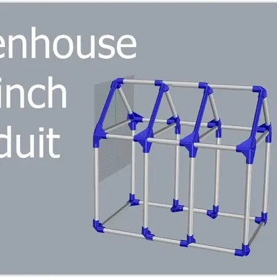 Góc in 3D cho nhà kính ống dẫn 1/2 inch