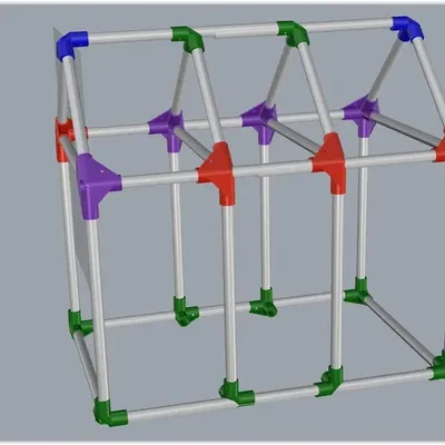 Góc in 3D cho nhà kính ống dẫn 1/2 inch
