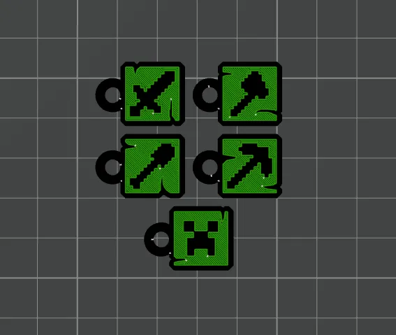 **Móc khóa Minecraft dành cho game thủ Minecraft** - Image 9