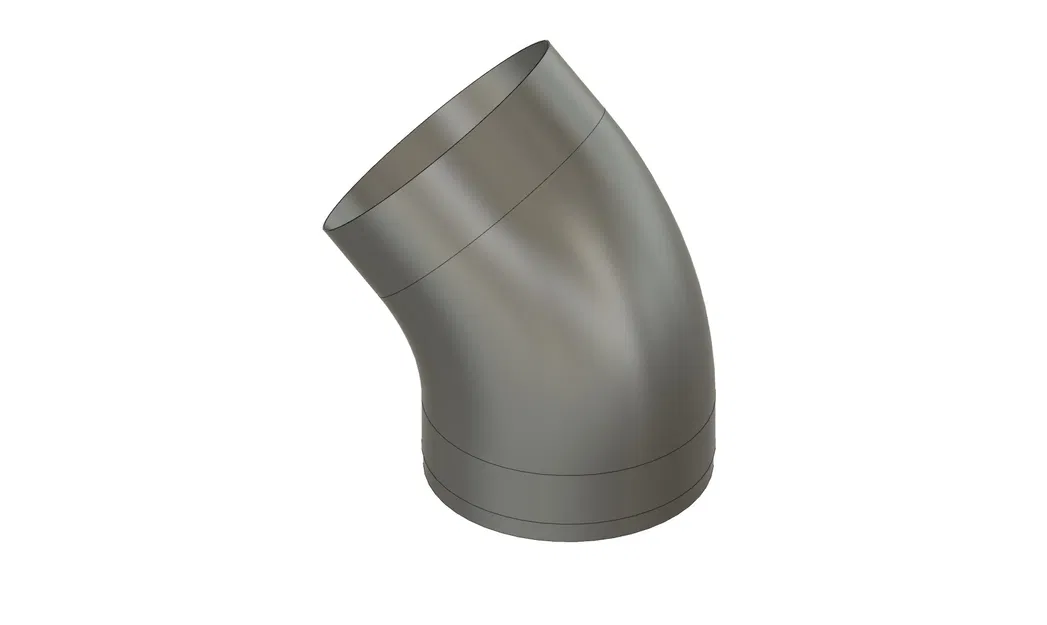 Phụ kiện ống dẫn khí 150mm với khớp nối 45 độ - Image 4