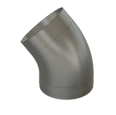 Phụ kiện ống dẫn khí 150mm với khớp nối 45 độ