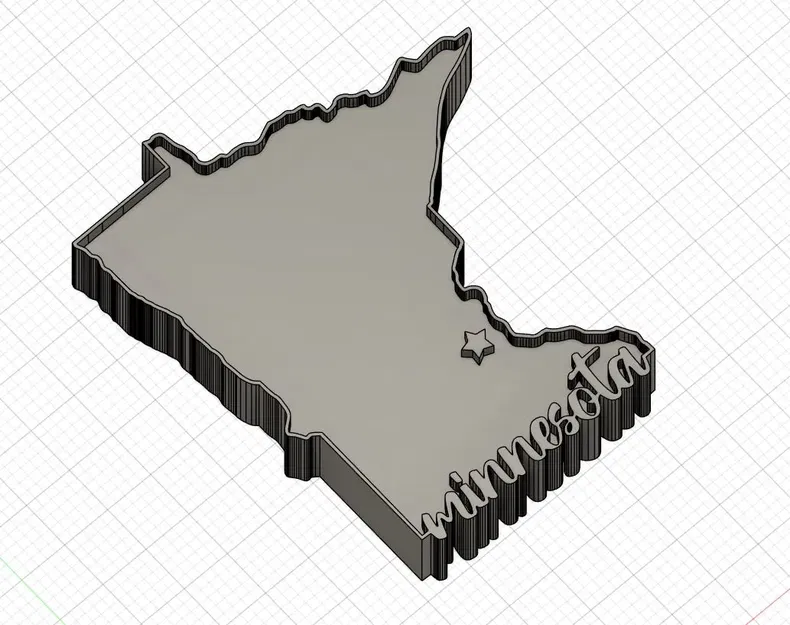 Nam châm tủ lạnh hình bang Minnesota với vị trí Minneapolis - Image 1