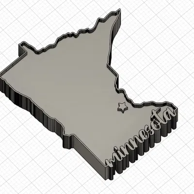 Nam châm tủ lạnh hình bang Minnesota với vị trí Minneapolis