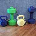 Móc khóa tạ dễ thương cho tín đồ phòng gym - Thumbnail 1