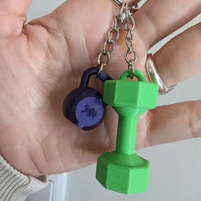 Móc khóa tạ dễ thương cho tín đồ phòng gym