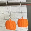 Bông tai bí ngô tổ ong tối giản cho Halloween và mùa thu - Thumbnail 1