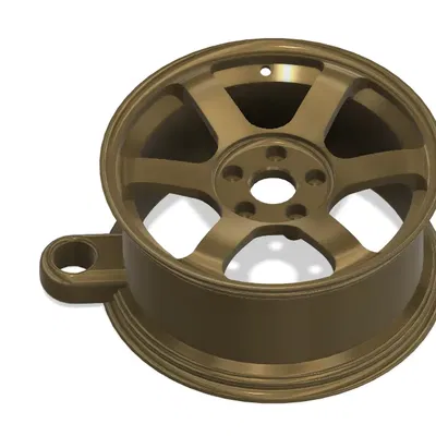 Móc khóa bánh xe thu nhỏ 18 inch phong cách VOLK TE-37