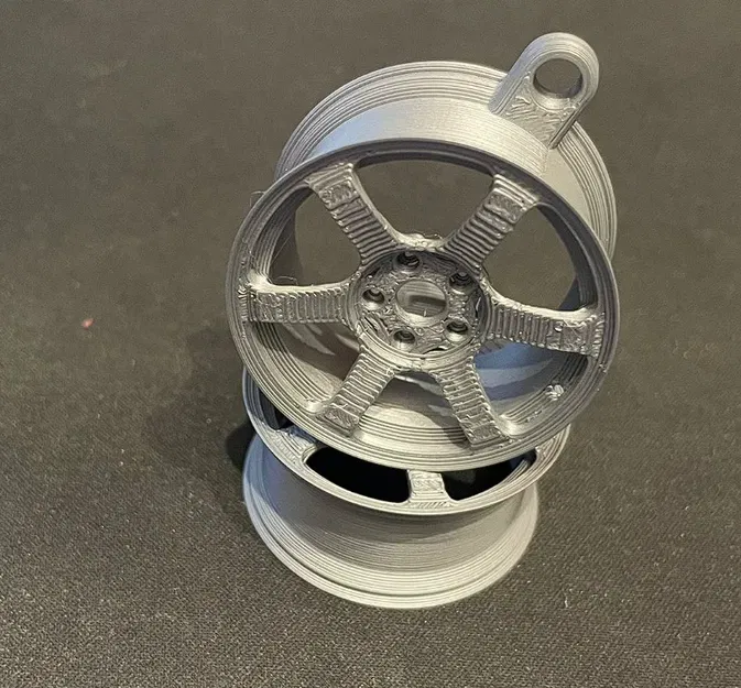 Móc khóa bánh xe thu nhỏ 18 inch phong cách VOLK TE-37 - Image 2