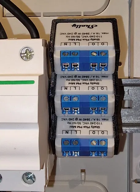 Giá đỡ Din Rail cho ba Shelly Mini - Image 6