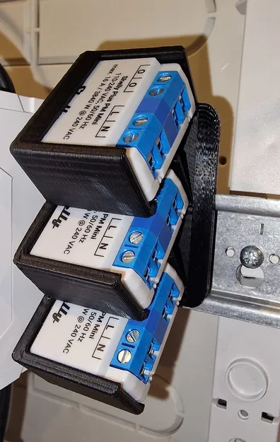 Giá đỡ Din Rail cho ba Shelly Mini - Image 7