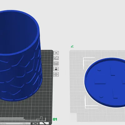 Chậu cây Voronoi và đế kèm theo