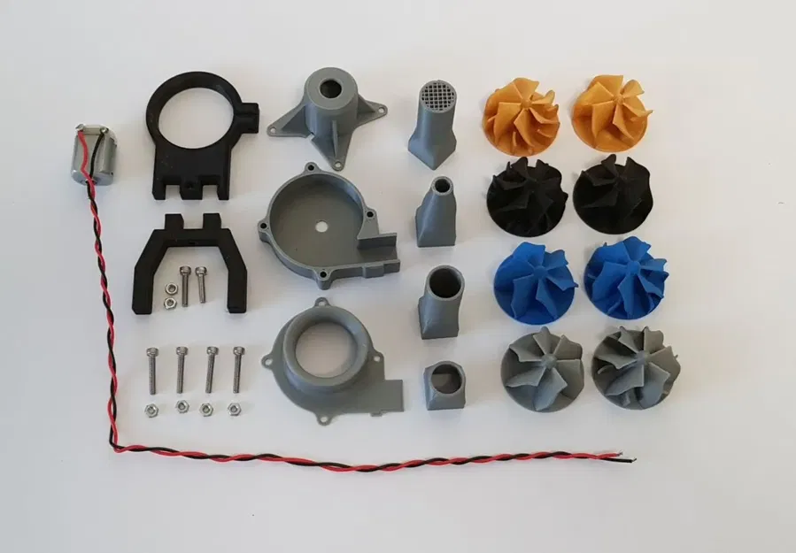 Thí nghiệm quạt ly tâm với các hình dạng tua-bin và vòi phun - Image 1