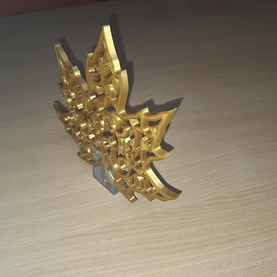 Lá phong trang trí mùa thu có giá đỡ