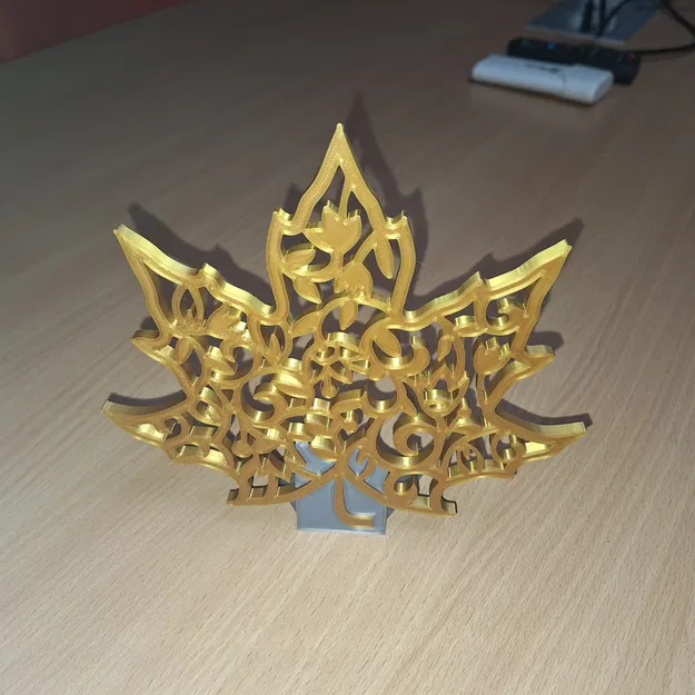 Lá phong trang trí mùa thu có giá đỡ - Image 5