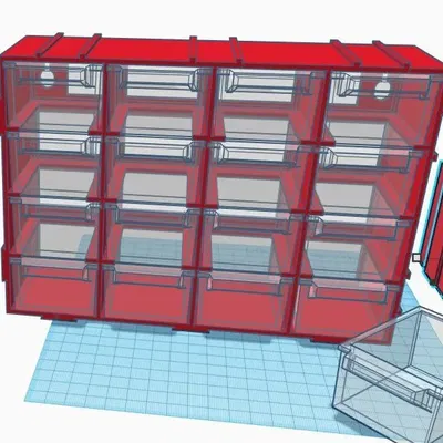 Ngăn kéo lưu trữ xếp chồng 4x4