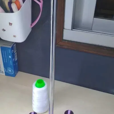 Giá đỡ cuộn chỉ hình nón bằng kim loại chrome