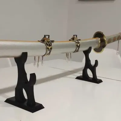 Giá đỡ đôi cho katana trang trí nội thất