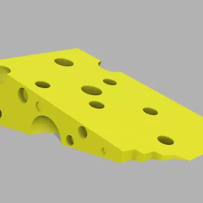 Kẹp cửa hình phô mai với dấu cắn độc đáo