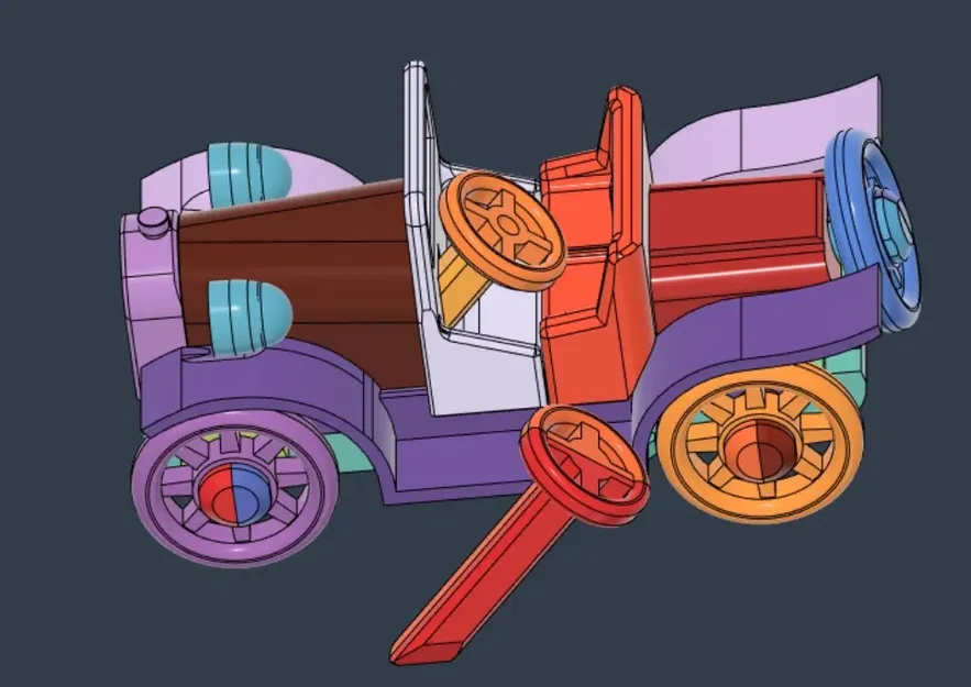 Mô hình ô tô mini Ford-T lắp ráp từ các chi tiết - Image 4