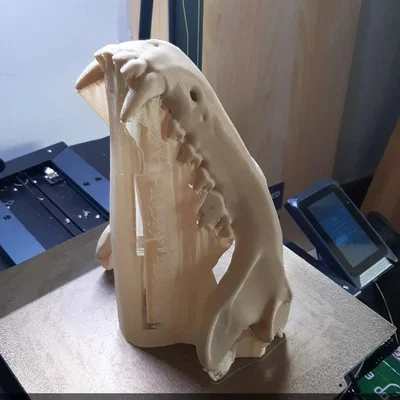 Mặt nạ đầu lâu sói xám cố định