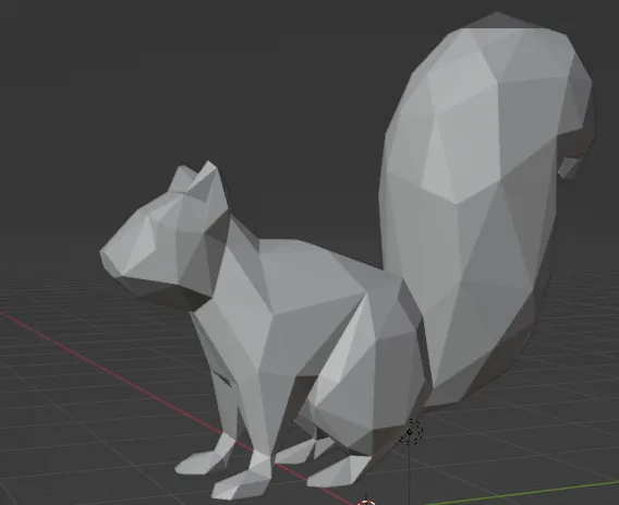 Nhân vật sóc low poly nghệ thuật và thiết kế - Image 1