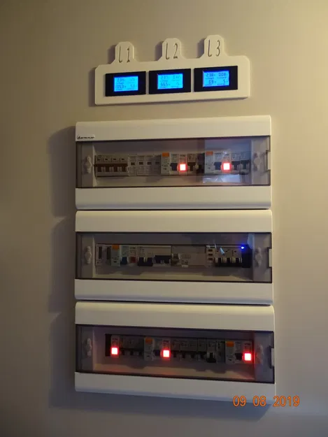 Đồng hồ Volt 4 trong 1 AC 100A lắp âm tường - Image 1