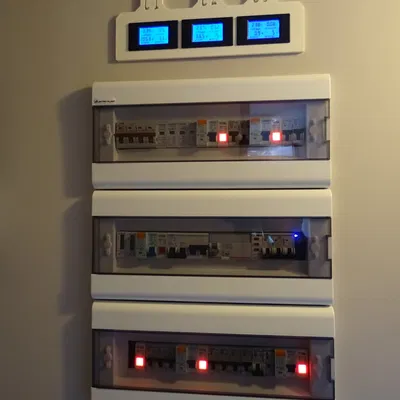 Đồng hồ Volt 4 trong 1 AC 100A lắp âm tường