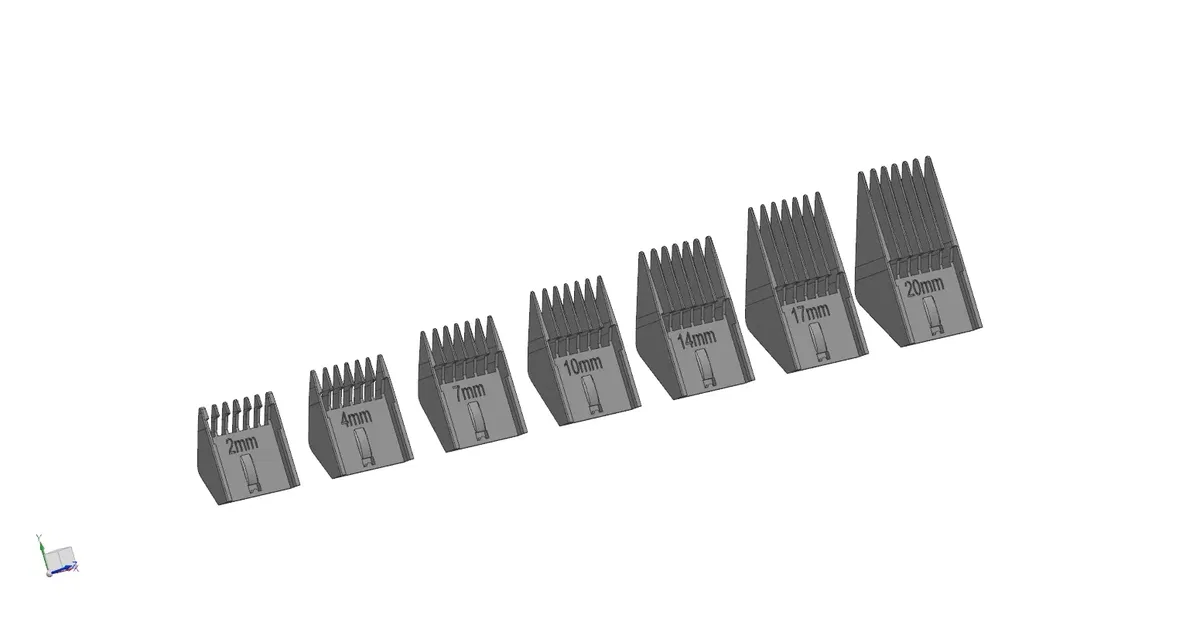 Phụ kiện cắt tóc Moser với các kích thước 2mm đến 20mm - Image 3
