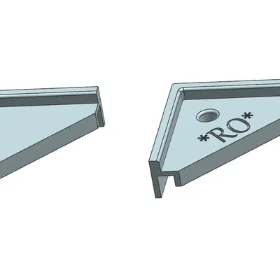 Góc bể cá cho nắp kính với các phiên bản độ dày khác nhau