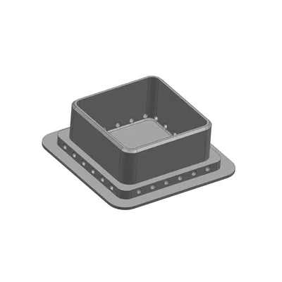 Đỉnh mái gắn vào cột hàng rào 60x60mm