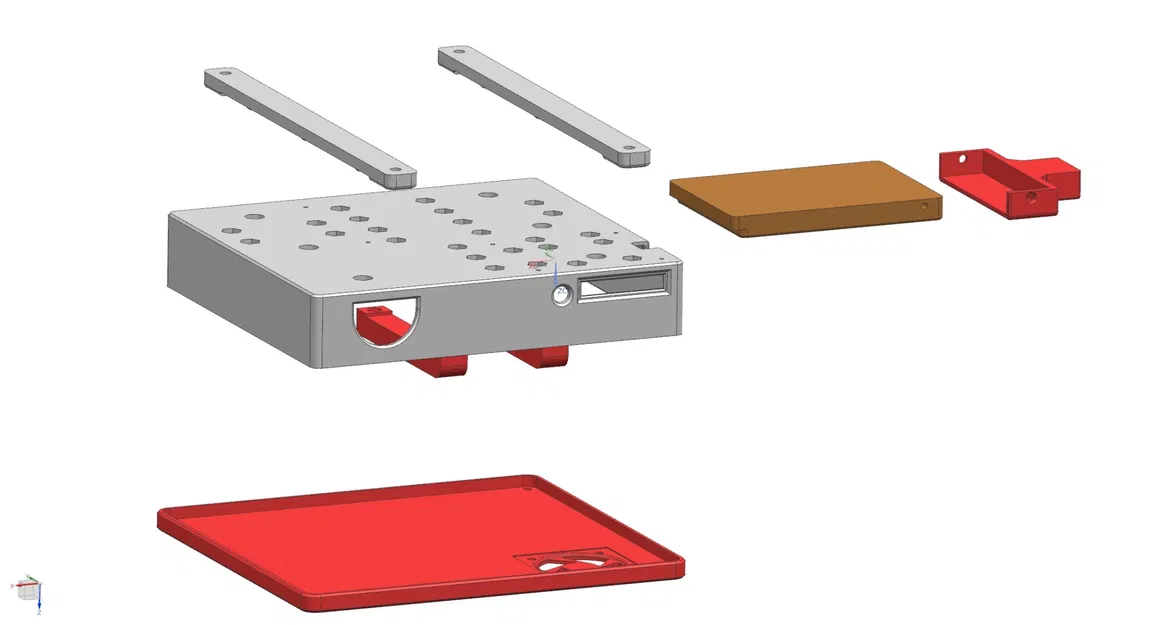 Vỏ hộp cho Raspberry Pi 4B với ổ cứng SATA 2.5 inch - Image 3