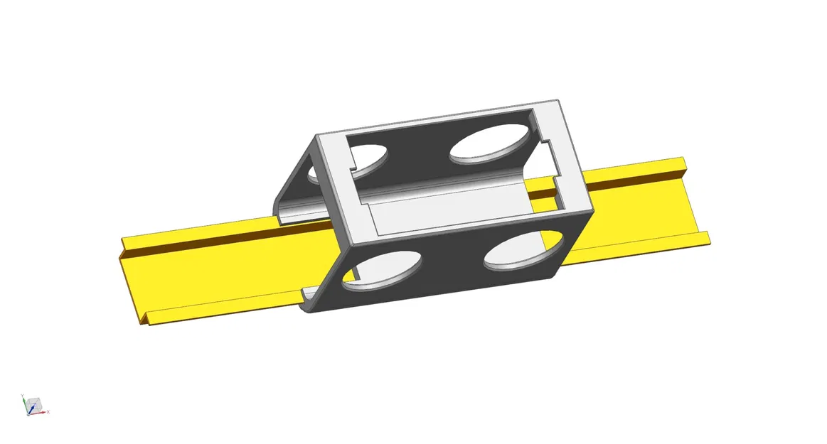 Giá đỡ đồng hồ đo DC cho thanh DIN kèm mặt che - Image 9