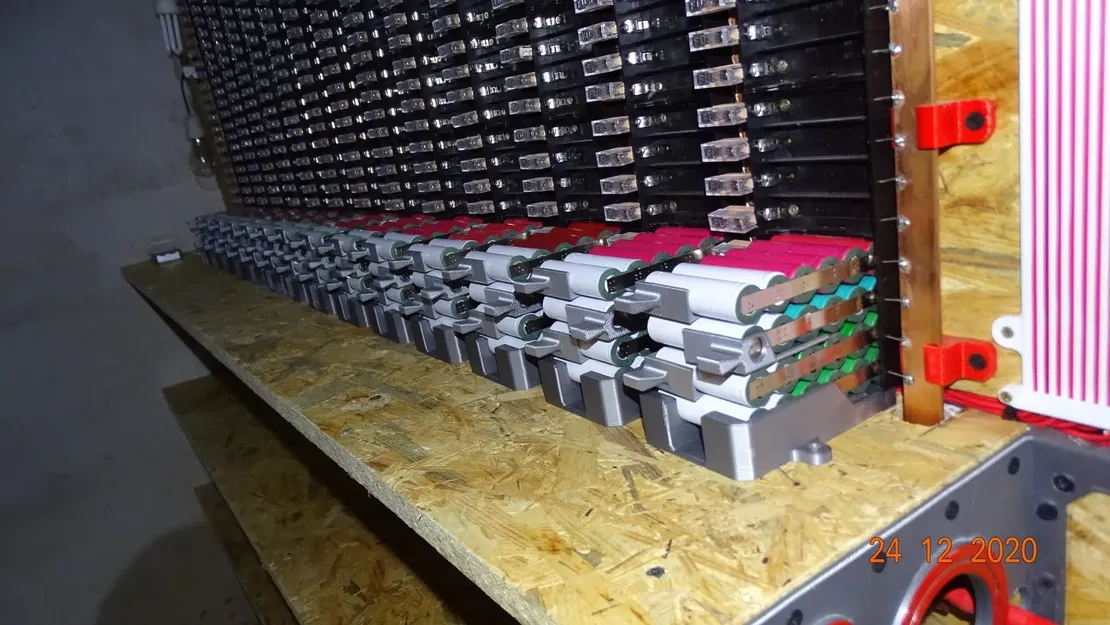 Giá đỡ pin 18650 cho hệ thống PowerWall (Kết nối 6s) - Image 15