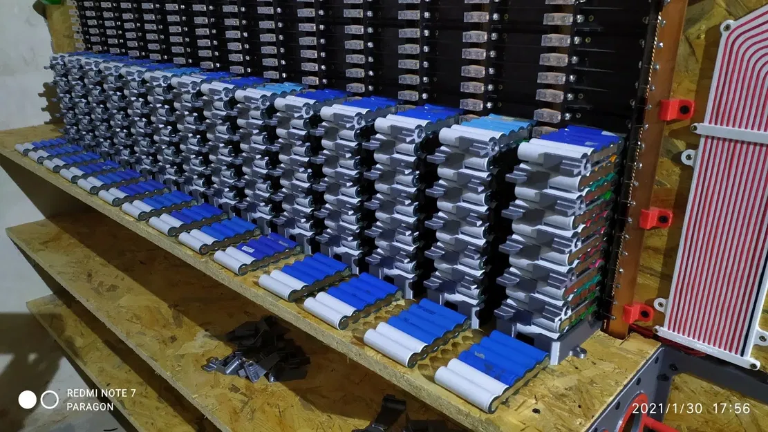 Giá đỡ pin 18650 cho hệ thống PowerWall (Kết nối 6s) - Image 16