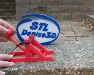 Máy phóng tên lửa bằng dây cao su dễ in cho mèo - Image 1