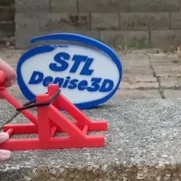 Máy phóng tên lửa bằng dây cao su dễ in cho mèo