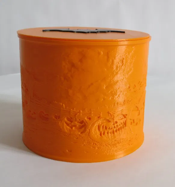 Đèn lithophane hình cảnh Halloween với nắp hình dơi - Image 3