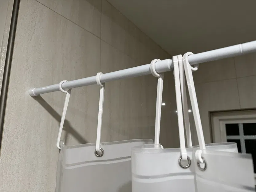 Móc treo rèm tắm đơn giản cho thanh rèm 5/8 - Image 1