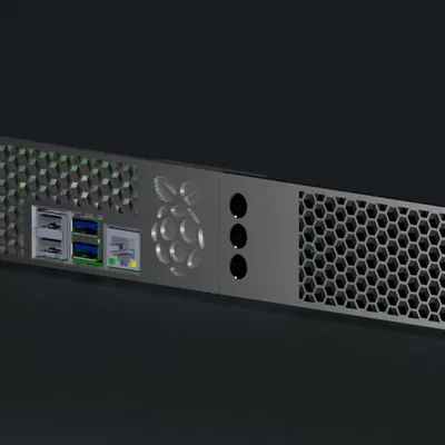 Giá đỡ 19 inch cho Raspberry Pi với màn hình OLED 1.3 inch