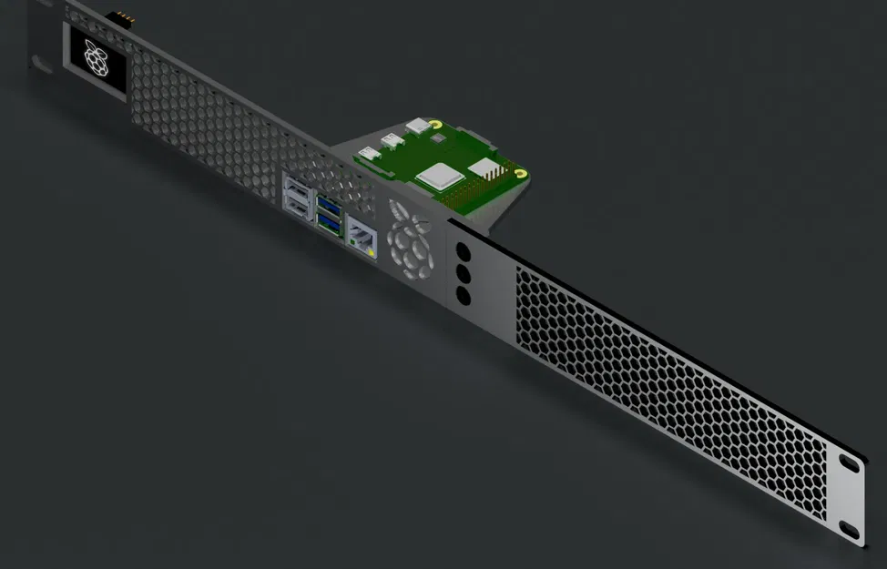 Giá đỡ 19 inch cho Raspberry Pi với màn hình OLED 1.3 inch - Image 3