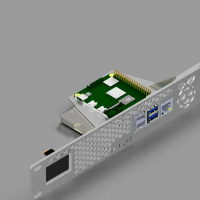 Giá đỡ 19 inch cho Raspberry Pi với màn hình OLED 1.3 inch