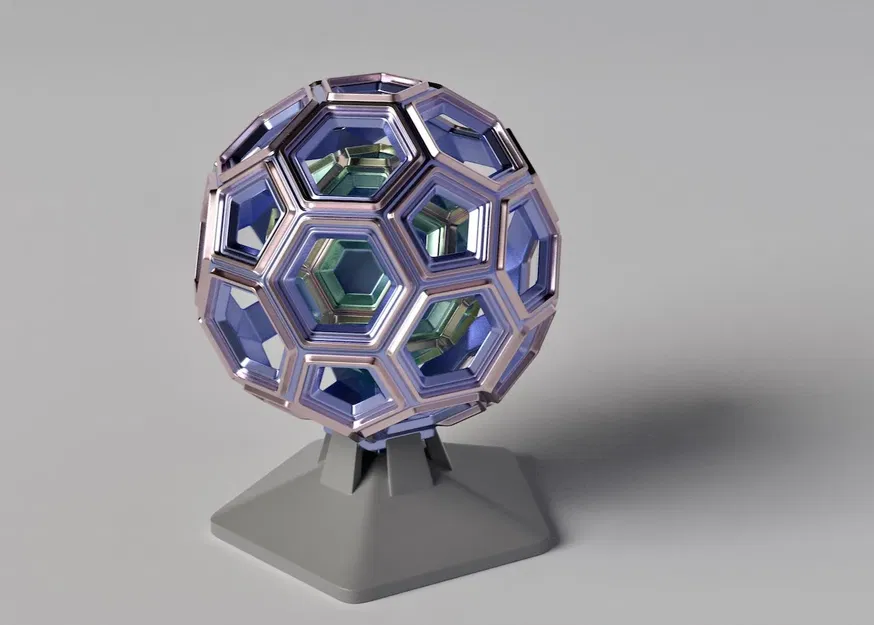 Điêu khắc nghệ thuật hình cầu đa giác Penta Spheroid - Image 1