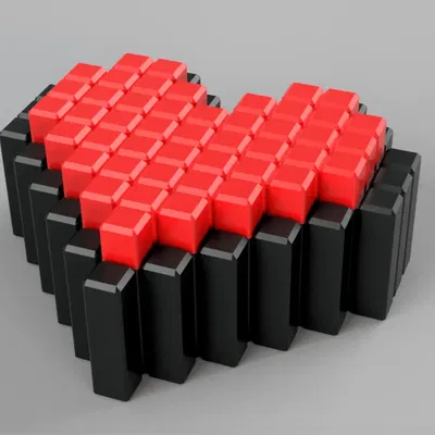 Hộp trái tim pixel 8-bit cho người yêu công nghệ